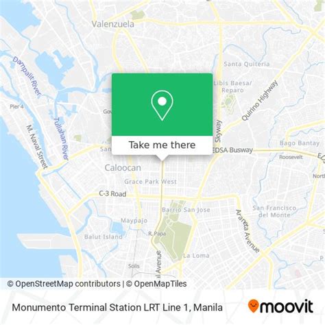 How to get to Monumento Terminal Station LRT Line 1 .